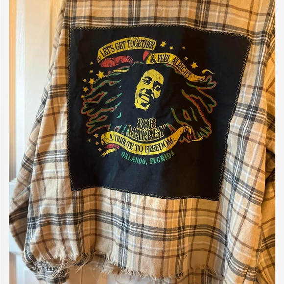 Tops - Upcycled flannel shirt